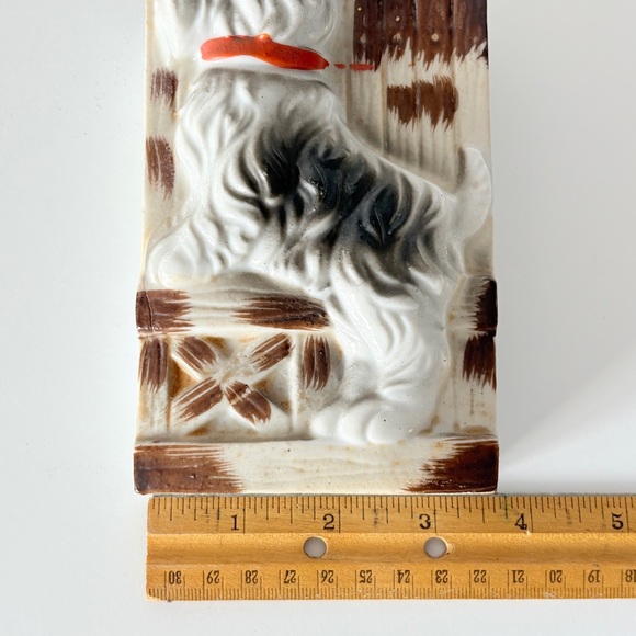 Scottie Dog Wall Pocket Midcentury Vase Terrier Kitschy Cottage Country - Picture 8 of 12